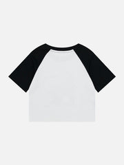 Cat Print Patchwork Tee