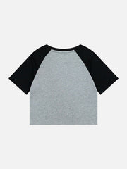 Cat Print Patchwork Tee
