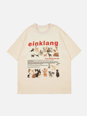 T-Shirt mit Katzen-Print