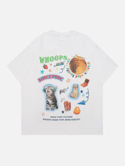 Cats Picture Puzzle Print Tee