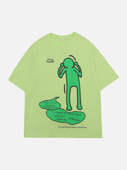 T-Shirt mit schrulligem Graffiti-Print