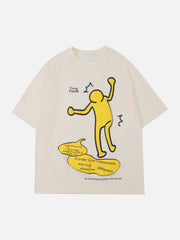 T-Shirt mit schrulligem Graffiti-Print