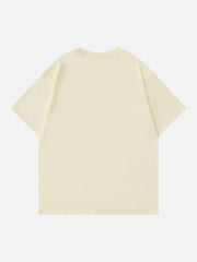 T-shirt patchwork à carreaux et lapin