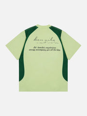 T-shirt patchwork aux couleurs contrastées