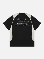 T-shirt patchwork aux couleurs contrastées