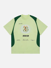 T-shirt patchwork aux couleurs contrastées