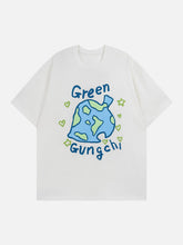 T-Shirt mit kontrastierendem Graffiti-Print