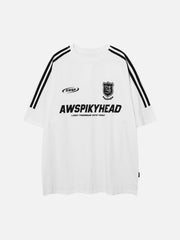 T-shirt épais de style universitaire