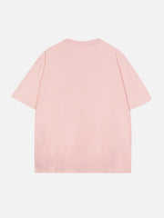 T-shirt brodé lapin à blocs de couleurs