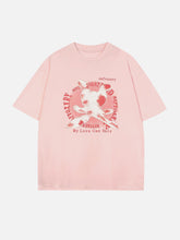 T-Shirt mit Farbblock-Stickerei und Häschen