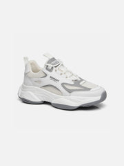 Baskets patchwork en cuir à blocs de couleurs