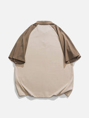 T-shirt imprimé à blocs de couleurs