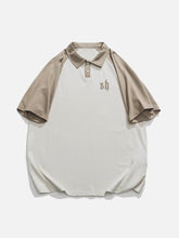 T-Shirt mit Farbblock-Print