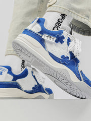 Chaussures de skate à semelle épaisse et blocs de couleurs