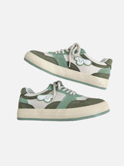 Colorblock Canvas Wings Graphic Casual Shoes