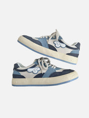 Colorblock Canvas Wings Graphic Casual Shoes