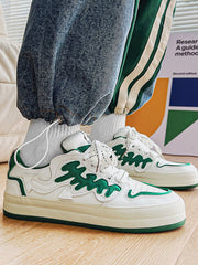 Colorblock Platform Patch Casual Shoes