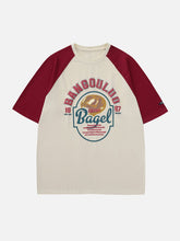 Colorblock Raglan Foam Letter T-Shirt