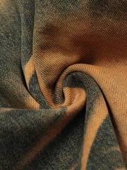 Jean large à effet aérographe et blocs de couleurs