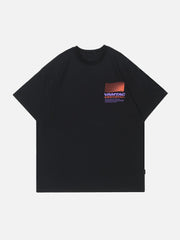 T-Shirt mit farbigem Schachbrettmuster