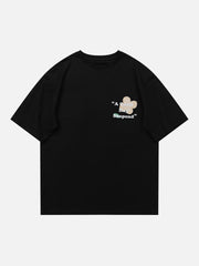 T-Shirt mit buntem Blumenmuster