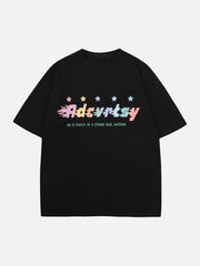 Buntes T-Shirt mit Sternen-Print