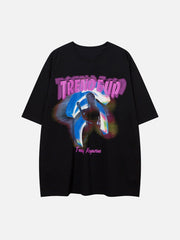 T-shirt graphique coloré pour fille