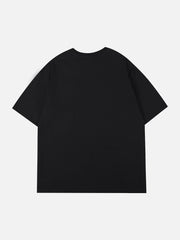 Buntes T-Shirt mit Graffiti-Buchstaben-Print