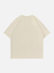 T-Shirt mit buntem Stern-Buchstaben-Grafik