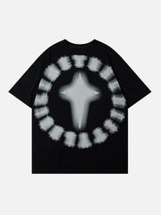 Cracked Print Star Vertigo Tee