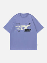 T-shirt à imprimé graffiti créatif