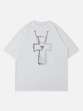 T-shirt imprimé croix