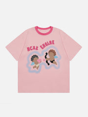 Süßes T-Shirt mit Engel-Print