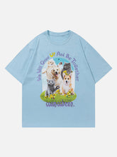 T-shirt à imprimé animal mignon