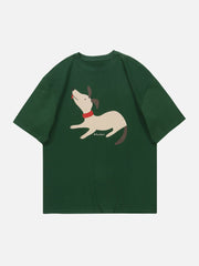 T-shirt graphique avec un chien mignon