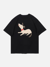 T-shirt graphique avec un chien mignon