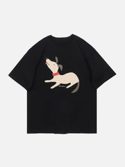 T-shirt graphique avec un chien mignon