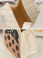 Sac en toile avec illustration de petit chat noir mignon