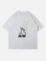 Cute Love Rabbit Graphic Tee