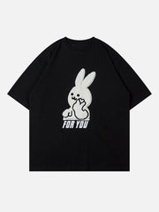 Cute Love Rabbit Graphic Tee