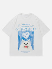 Süßes T-Shirt mit Samojeden-Print