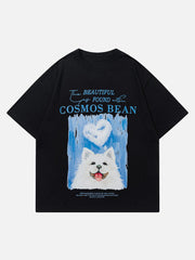 Süßes T-Shirt mit Samojeden-Print