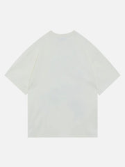 Baumwoll-T-Shirt mit Milchkuh-Print