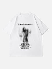 T-shirt imprimé silhouette sombre