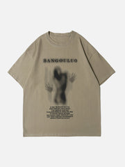 T-shirt imprimé silhouette sombre