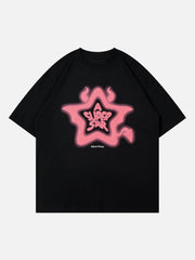 T-Shirt mit Dämonenstern-Grafik