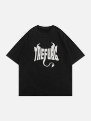 T-Shirt mit Dämonenstern-Print