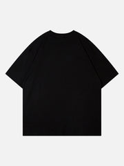 Design bedrucktes BF-T-Shirt mit Rundhalsausschnitt und Dreiviertelärmeln