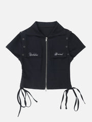 Abnehmbares T-Shirt mit Kordelzug