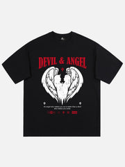 Devil & Angel Print T-shirt